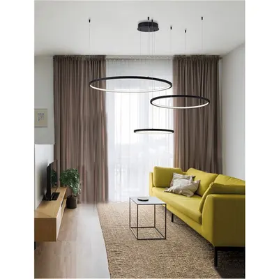 Lampa suspendata PURPLE Nisipiu Negru Aluminiu & Acrylic LED 80 Wat 230V 8718Lm 3000K IP20