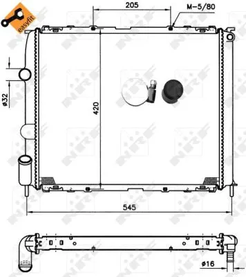 Radiator apa racire motor RENAULT CLIO II, KANGOO, KANGOO EXPRESS 1.2 1.2LPG 1.4 dupa 1997