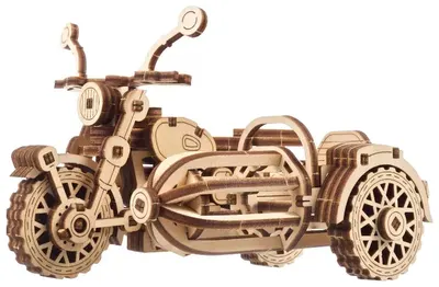 Puzzle 3D din lemn Ugears din 130 piese - Harry Potter: Motocicleta zburătoare a lui Hagrid