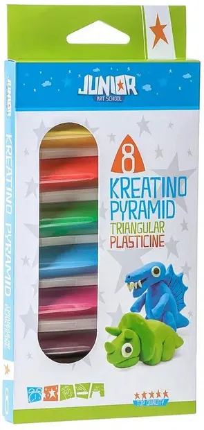 Plasticină Junior - 8 culori, 200 g