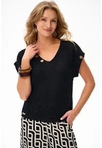 Tricou tricotat cu decolteu in v Lusi