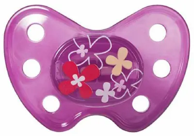 Suzeta de silicon Baby Nova - Dentistar, flori, mărimea 2