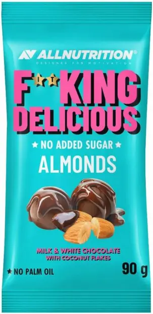 Fitking Delicious Almonds, ciocolată și cocos, 90 g, AllNutrition