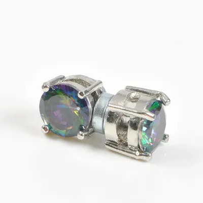 Cercei magnetici eleganti cu piatra stralucitoare rainbow