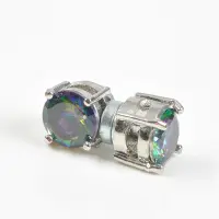 Cercei magnetici eleganti cu piatra stralucitoare rainbow