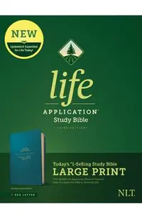 NLT Life Application Study Bible, Third Edition, Large Print (Leatherlike, Teal Blue)