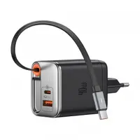 Incarcator Retea Cu Cablu USB-C McDodo CH-4281 FreeGo Display, 40W, 3A, 1 x USB-A - 1 x USB-C, Negru