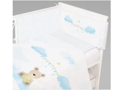 Lenjerie pat 3 piese Klups Teddy Blue K070