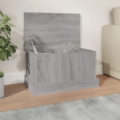 vidaXL Cutie de depozitare, gri sonoma, 50x30x28 cm, lemn prelucrat