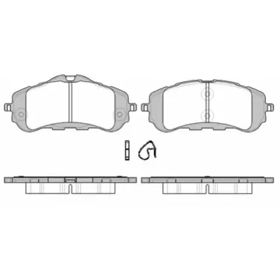 Set placute frana, frana disc REMSA 1559.00