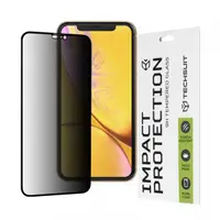 Folie de protectie Ecran Privacy Techsuit pentru Apple iPhone 11 / XR, Sticla Securizata, Full Glue, 111D