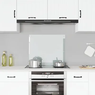vidaXL Panou antistropi bucătărie transparent 70x60 cm sticlă securiz.