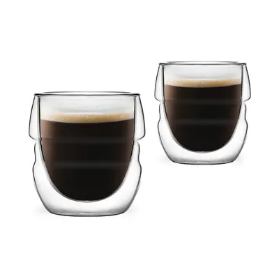Cești 2 buc. pentru espresso/cu perete dublu din sticlă 70 ml Sferico – Vialli Design