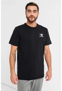 Tricou regular fit cu imprimeu Core - Negru