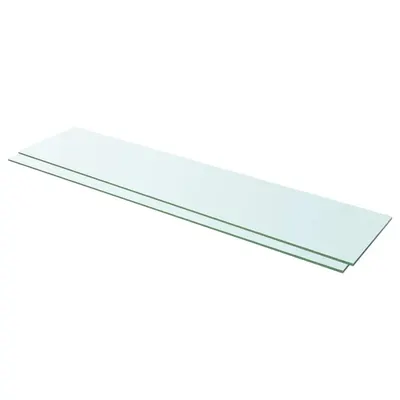 vidaXL Rafturi, 2 buc., 110 x 25 cm, panouri sticlă transparentă