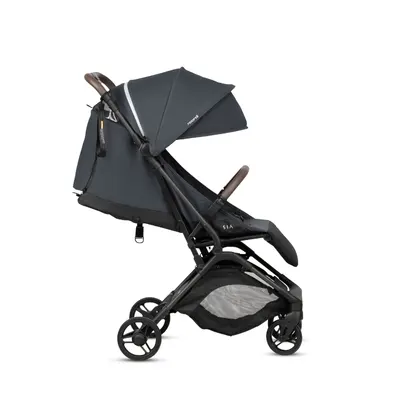 Carucior pentru copii Tutis Noordi Sia Baltic Blue carbon, 5.9 kg, compatibil avion, accesorii incluse, greutate admisa 22 kg