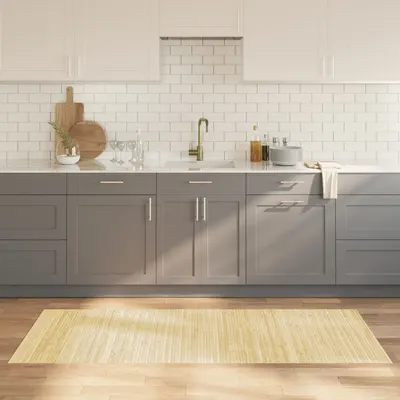 Gossi covor dreptunghiular, natural deschis, 80x200 cm, bambus