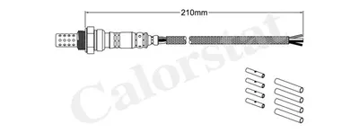 Sonda lambda (numar de fire 4, 540mm) (universal) MERCEDES C T-MODEL (S202), C (W202); ALFA ROMEO 145, 146; BMW Seria 3 (E36); FIAT PUNTO, TEMPRA; LANCIA DEDRA 1.6-3.0 intre 1989-2001