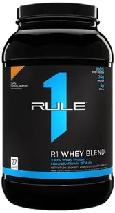 R1 Whey Blend, caramel sărat, 905 g, Rule1