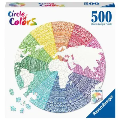Puzzle Cerc Mandala, 500 Piese