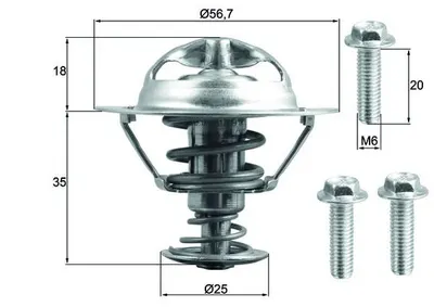 Termostat lichid racire (90 C) potrivit VOLVO C30, C70 II, S40 II, S60 II, S80 II, V40, V50, V60 I, V70 III, XC70 II, XC90 I; FORD FOCUS II, KUGA I, MONDEO IV, S-MAX 2.0-2.9 10.02-12.18