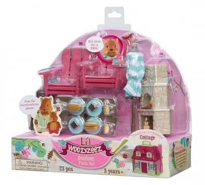Set de joaca Battat Lil' Woodzeez - Curte cu semineu