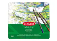 Creioane acuarelabile, 24buc/set, diverse culori, Derwent Academy