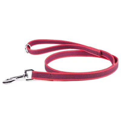 Lesa J-K9 dresaj, rosie, antiderapanta, lungime 2 x 220 cm, pentru caini cu greutate de pana la 50 kg