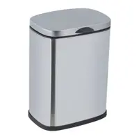 Coș de gunoi argintiu mat de montat pe perete din oțel inoxidabil 3 l Sare – Wenko