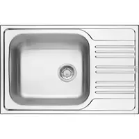 Chiuveta bucatarie inox cu picurator crom leinen, 78x50 cm, Deante Xylo