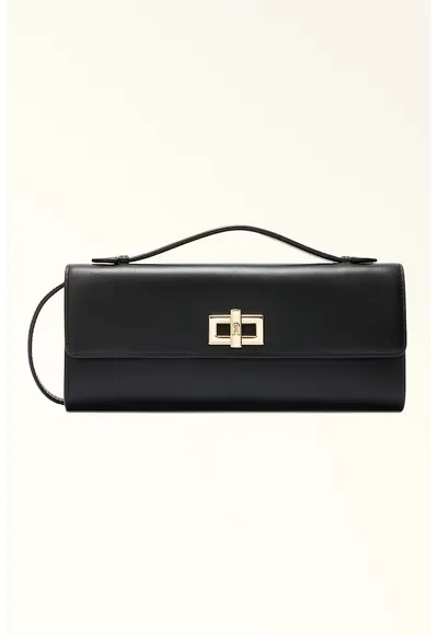 Geanta crossbody de piele Clara - Negru