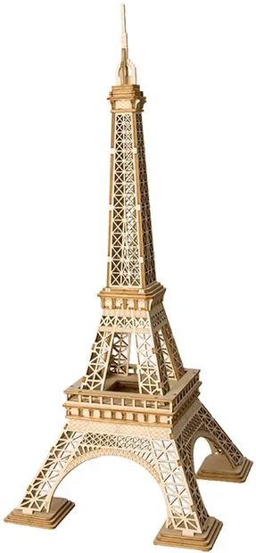 Puzzle 3D din lemn Robo Time din 121 de piese -turnul Eiffel