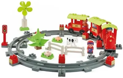 Set pentru copii Ecoiffier Abrick - Un tren cu șine