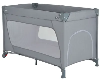 Patut pliabil pentru copii Cangaroo - One touch, gri inchis