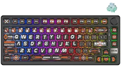 Tastatură mecanică Royal Kludge - M75 HE, RK Mint Magnetic, RGB, neagră