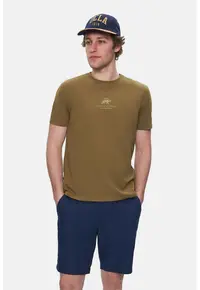 Tricou regular fit cu detaliu logo Fabio - Verde