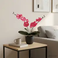 vidaXL Plantă cu Orhidee Artificială Roșu 36 x 10 x 30 cm