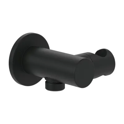 Cot racord pentru dus cu suport para dus, negru mat, VilleroyBoch Universal Showers