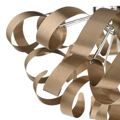 Lampa tavan Rawley 5 Light Flush Brushed Copper 60cm
