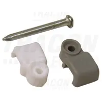 Clema fixare cu cui, cablu de telefon, alb, (20 buc) N0F-20 2,5×4,5mm, PE