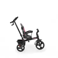 Tricicleta pentru copii Byox Quick Pink cu roti EVA, sezut reversibil, suport pentru picioare, frana pe rotile din spate si maner cu control al directiei