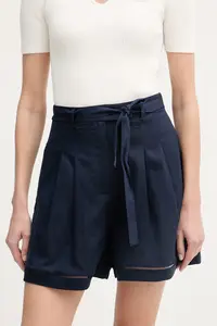 Lacoste pantaloni scurți pentru femei, cu lyocell