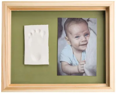 Imprimare Baby Art - Pure Frame, cadru Natural, cu argila organica