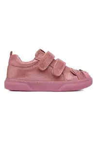 Pantofi sport copii - piele naturala - roz - sistem inchidere Velcro