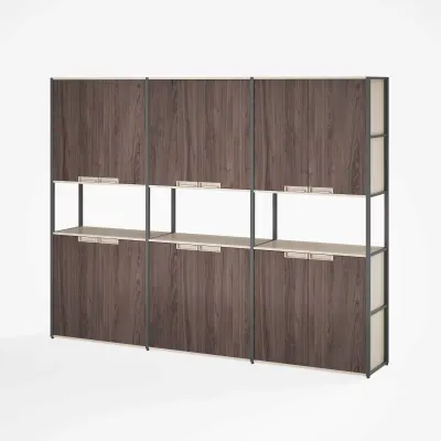 Dulap cu 6 usi si biblioteca integrata ,design modern și elegant ,calitate premium , dimensiuni 2400*400*2000