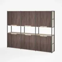 Dulap cu 6 usi si biblioteca integrata ,design modern și elegant ,calitate premium , dimensiuni 2400*400*2000