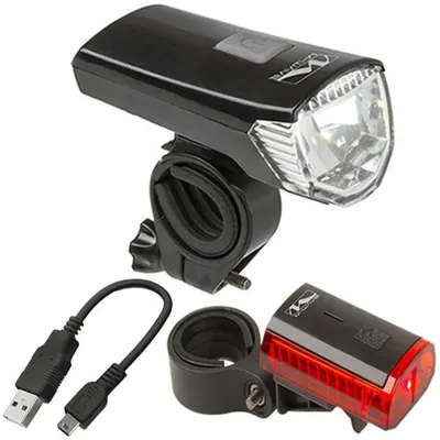 Set Lumini cu Acumulator M-WAVE "ATLAS K 11 USB"