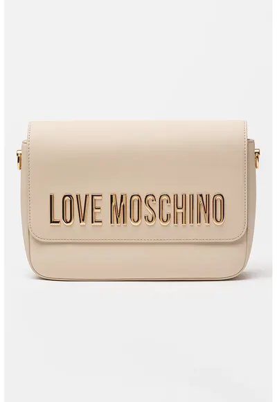 Geanta crossbody cu logo - Alb fildes