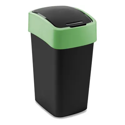 Coș de gunoi verde/negru pentru reciclare din plastic 25 l Flip Bin – Curver