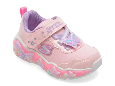 Pantofi sport SKECHERS roz, LIL BUTTERFLY BLISS, din material textil